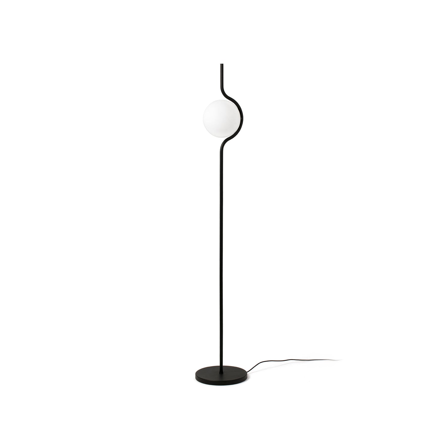 Lámpara de pie LE VITA Dimmable Negro Mate FARO 29698, diseño Nahtrang moderno para salón interior, luminaria de superficie en acero y cristal con LED regulable