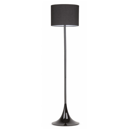 Lámpara de pie negra contemporánea FARO serie 651 modelo 29764, luminaria de superficie en acero y textil para iluminación de salón interior