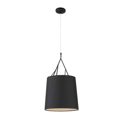 Lámpara colgante TREE negra de FARO modelo 29864, diseño contemporáneo en acero y textil para iluminación interior con casquillo E27 LED