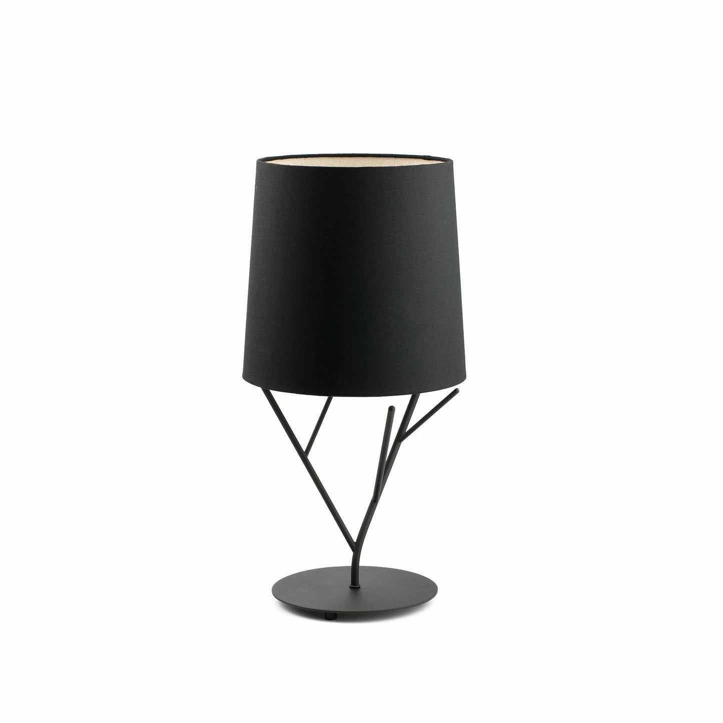 Lámpara de sobremesa TREE negra de FARO, modelo 29866 - Colección 1563 en acero y textil para iluminación contemporánea en hogar u oficina