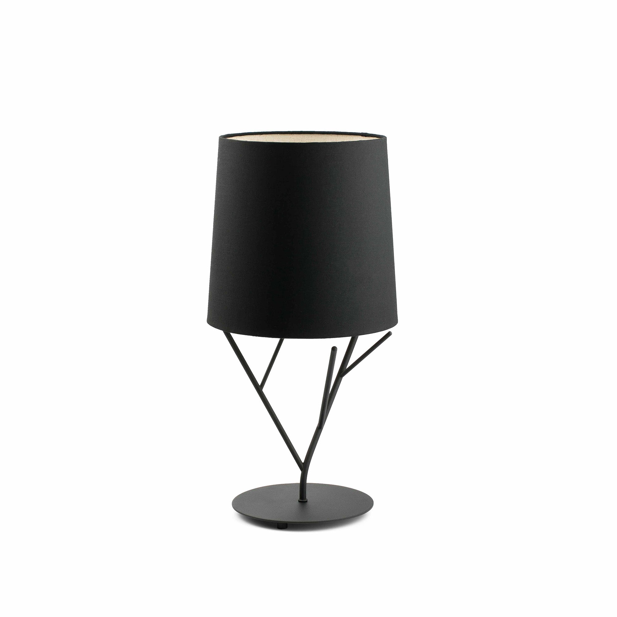 Lámpara de sobremesa TREE negra de FARO, modelo 29866 - Colección 1563 en acero y textil para iluminación contemporánea en hogar u oficina