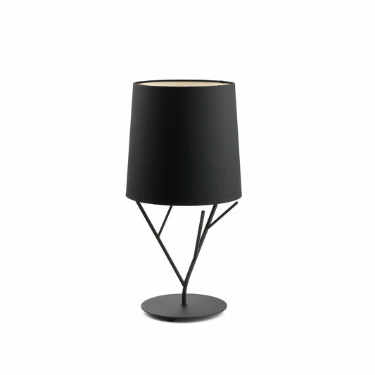 Lámpara de sobremesa TREE negra de FARO, modelo 29866 - Colección 1563 en acero y textil para iluminación contemporánea en hogar u oficina