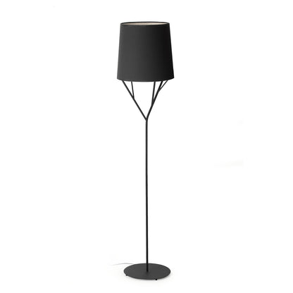 Lámpara de pie TREE negra FARO serie 1563, diseño contemporáneo en acero y textil para salón moderno interior.
