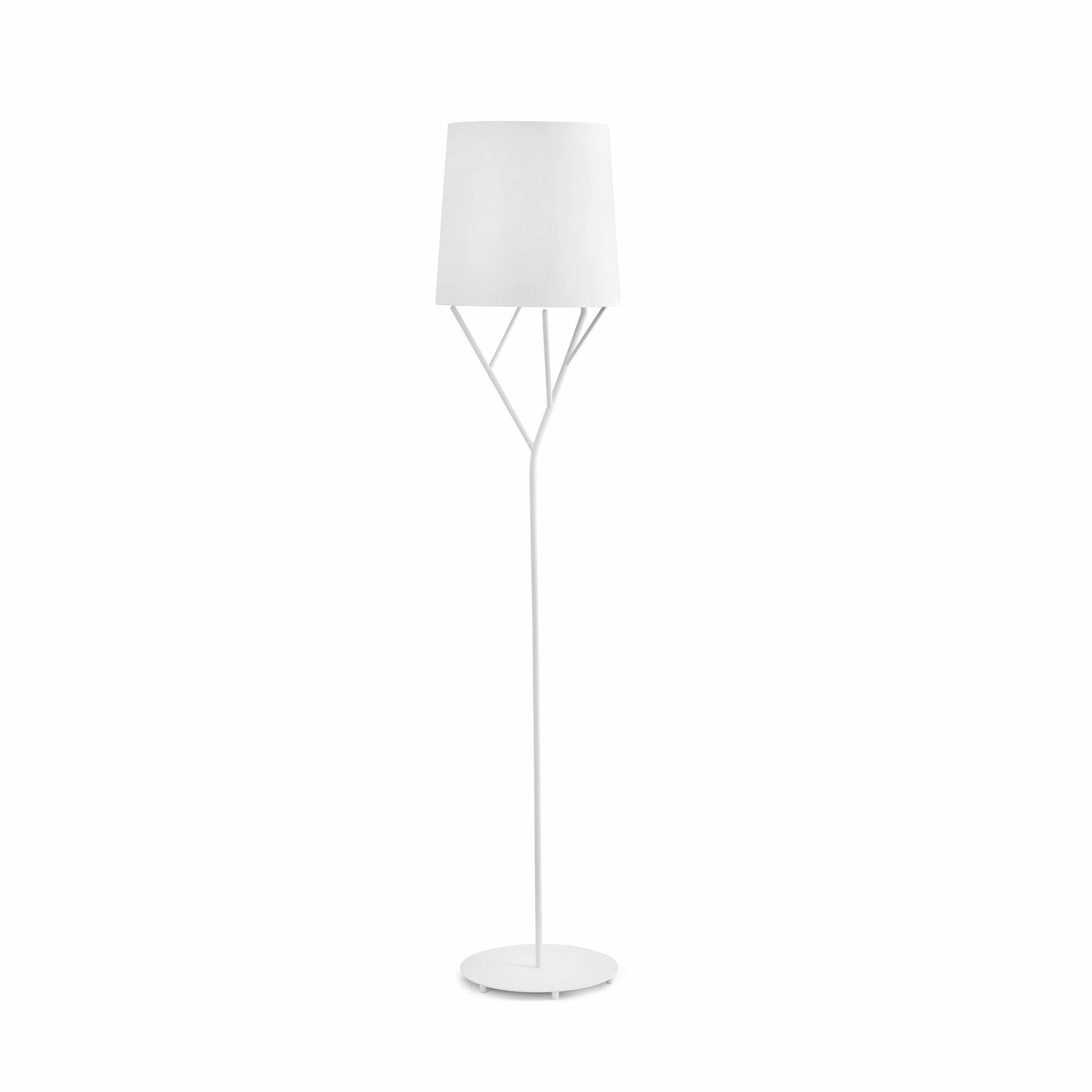 Lámpara de pie TREE blanco de FARO, modelo 29869-US, diseño contemporáneo para salón interior, luminaria de superficie en acero y textil
