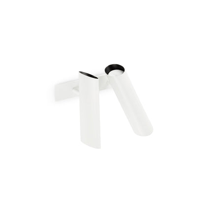 Lámpara aplique LINK 2L blanco mate FARO 29875, diseño contemporáneo Estudi Ribaudi, luminaria superficie interior acero, iluminación pared colección 1564