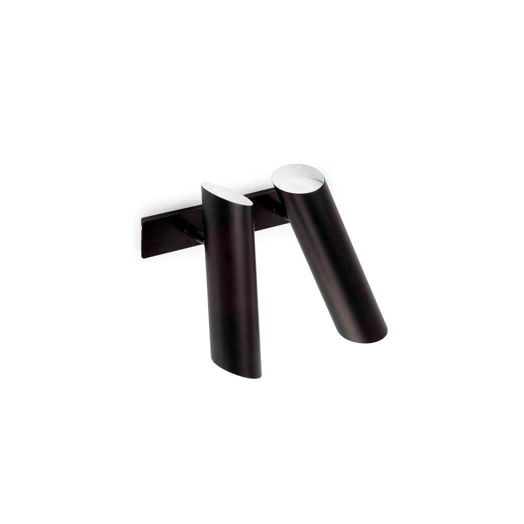Lámpara aplique de pared LINK 2L negro mate FARO modelo 29876, luminaria de superficie en acero diseño contemporáneo para interior