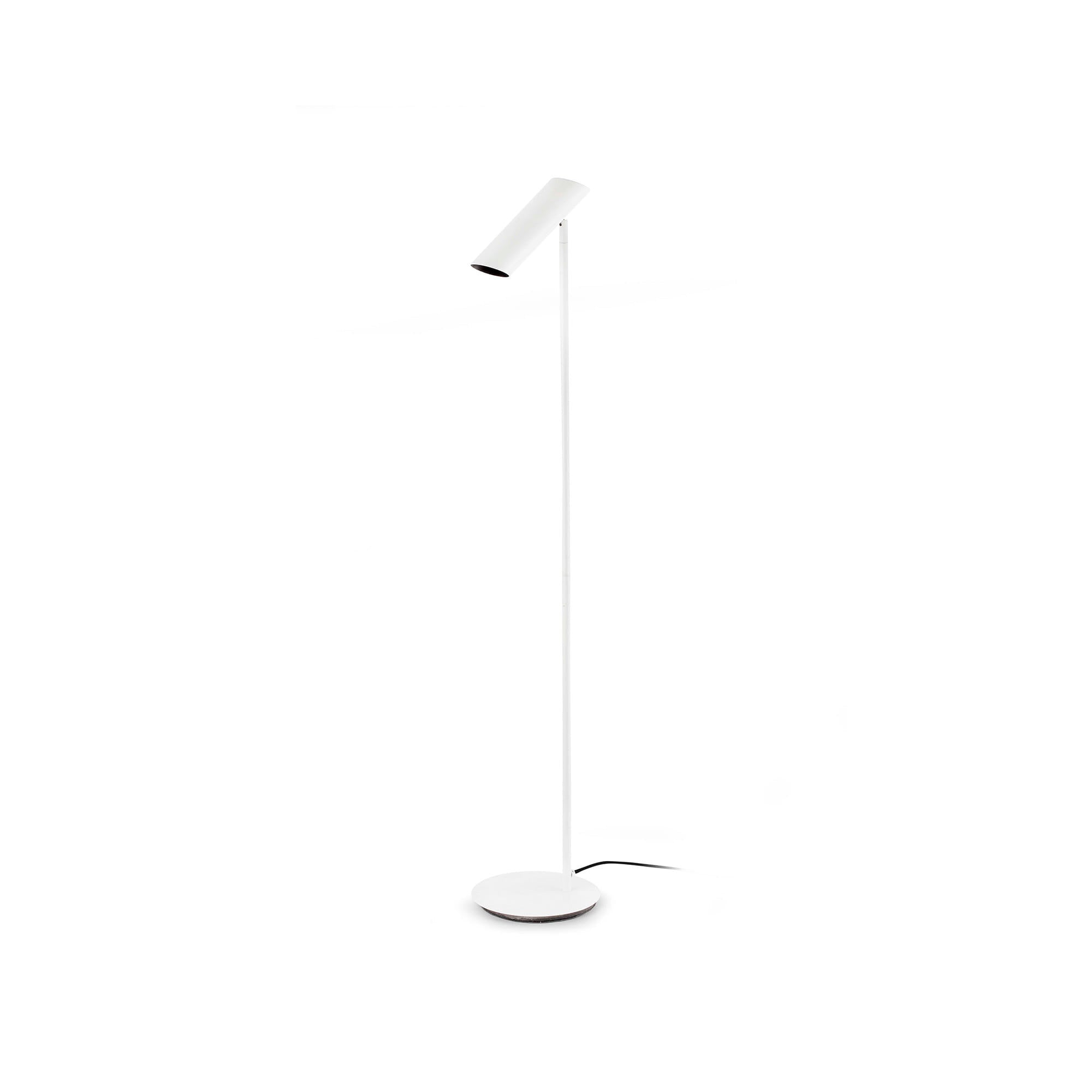 Lámpara de pie LINK en blanco de FARO modelo 29883, diseño contemporáneo de acero para iluminación interior de salón y hogar