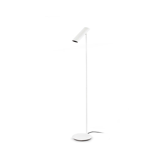 Lámpara de pie LINK en blanco de FARO modelo 29883, diseño contemporáneo de acero para iluminación interior de salón y hogar