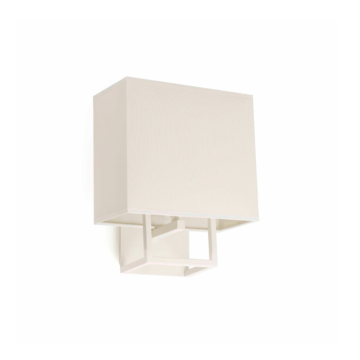 Lámpara de pared VESPER blanco FARO 29980, luminaria de superficie interior en acero y textil para hogar moderno, iluminación LED eficiente
