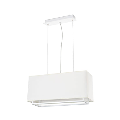 Lámpara colgante VESPER 600 blanca de FARO, diseño moderno en acero y textil para iluminación interior del hogar, modelo 29986
