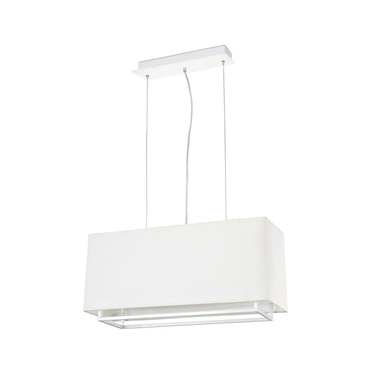 Lámpara colgante VESPER 600 blanca de FARO, diseño moderno en acero y textil para iluminación interior del hogar, modelo 29986