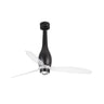 Ventilador de techo LED ETERFAN M negro mate de FARO modelo 32003WW-10, con luz integrada, mando a distancia, 6 velocidades, motor DC y cristal para ventilación eficiente en el hogar