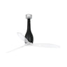 Ventilador de techo ETERFAN M negro mate y transparente FARO 32003WW con motor DC silencioso, 6 velocidades y mando a distancia para hogar.