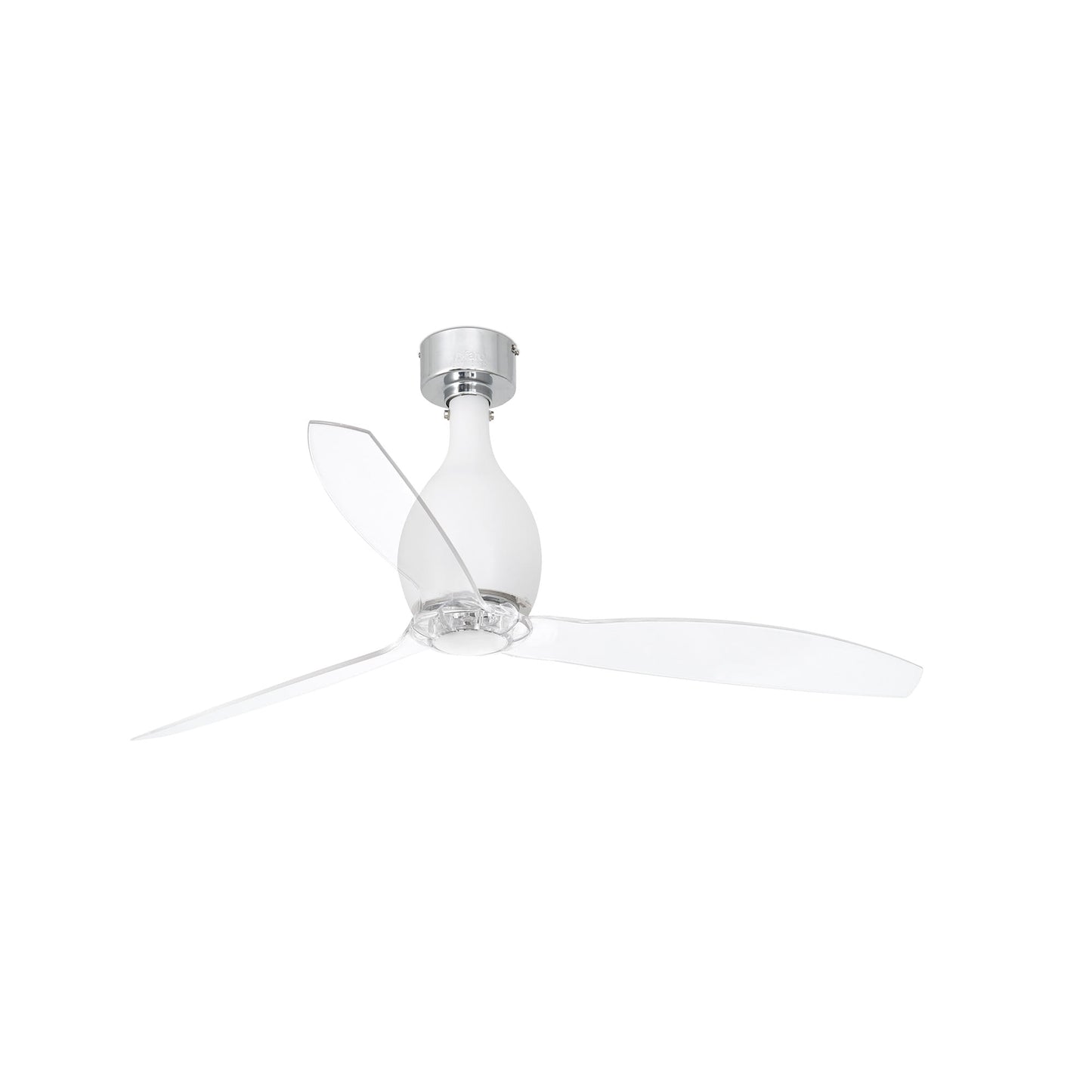 Ventilador de techo MINI ETERFAN M WIZ blanco mate de FARO, modelo 32025WW, sin luz, motor DC de bajo consumo, ideal para ventilación en hogar y dormitorio.