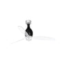 Ventilador de techo con luz LED negro mate MINI ETERFAN M FARO 32027WW-10, motor DC 6 velocidades, ventilación eficiente y aspas transparentes