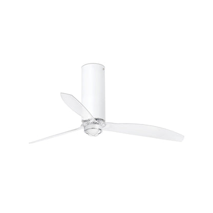 Ventilador de techo con luz LED Tube Fan M Blanco FARO 32033WW-9, motor DC, iluminación cálida 3000K, control remoto para hogar