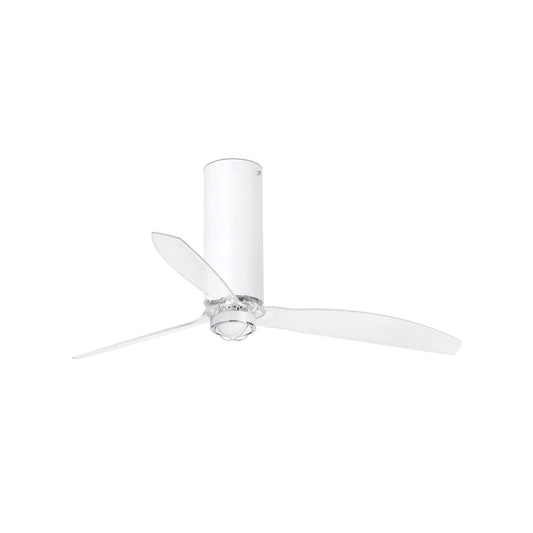 Ventilador de techo con luz LED Tube Fan M Blanco FARO 32033WW-9, motor DC, iluminación cálida 3000K, control remoto para hogar