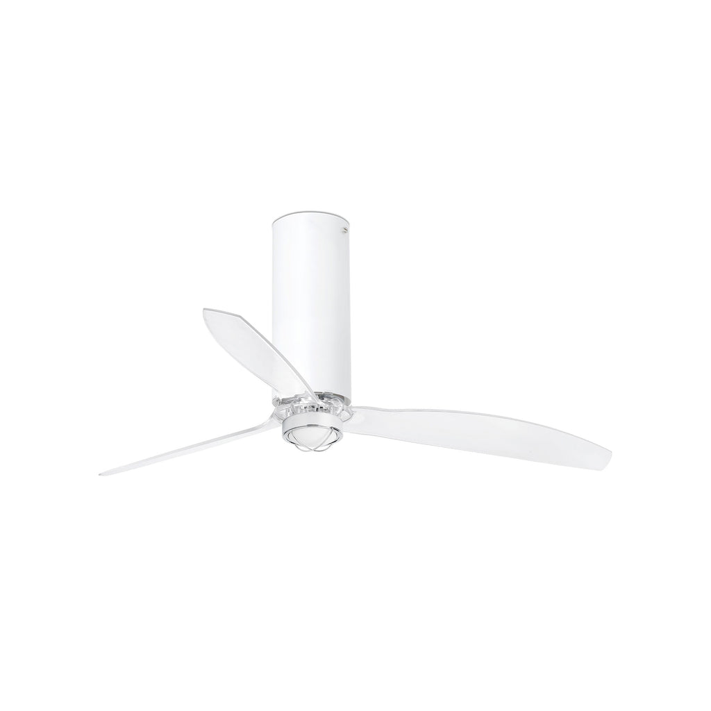 Ventilador de techo con luz LED TUBE FAN M blanco mate FARO 32034WW-9, motor DC, ventilación e iluminación LED para confort en el hogar