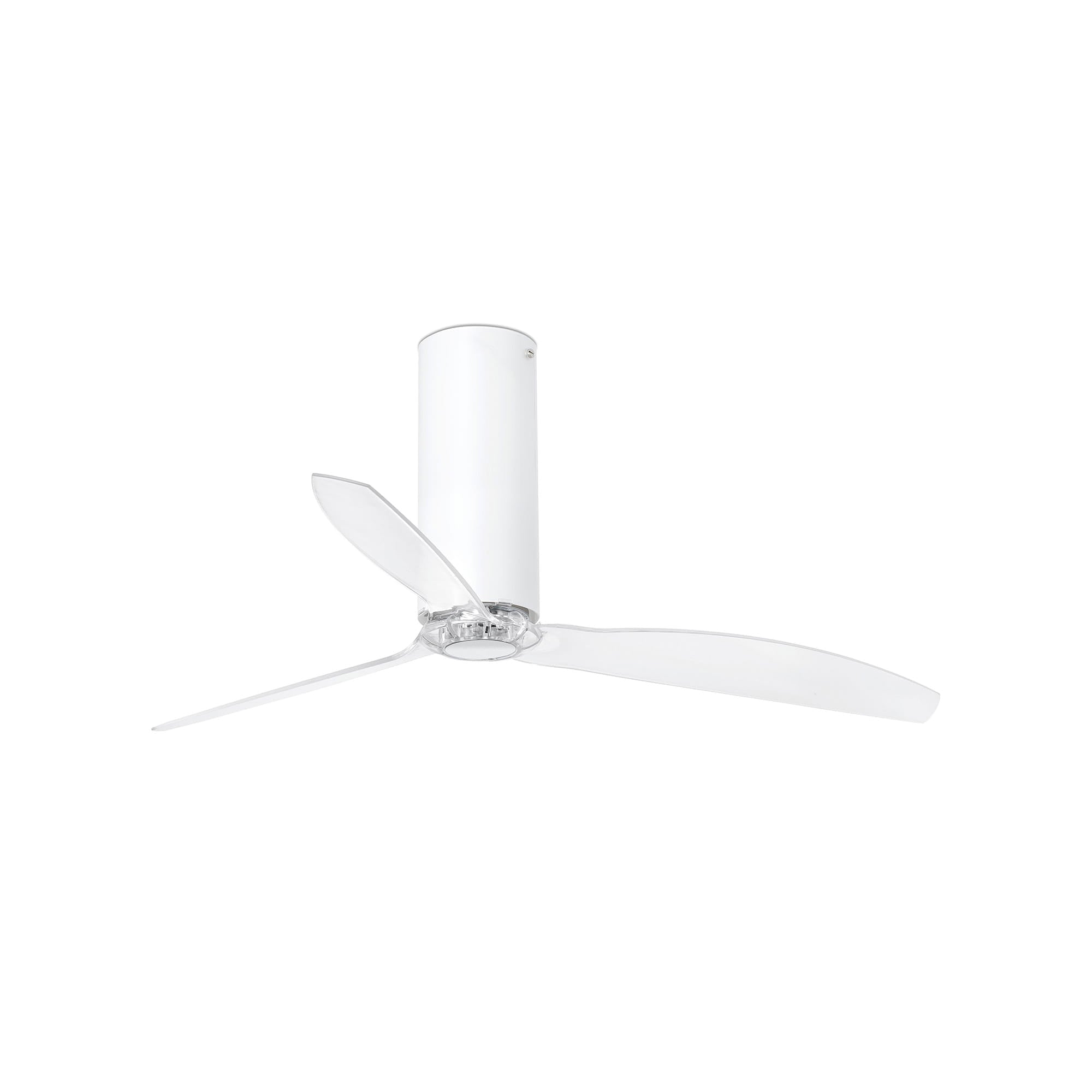 Ventilador de techo TUBE FAN M WIZ blanco mate FARO 32034WW con motor DC, mando a distancia, reversible y sin luz para ventilación eficiente