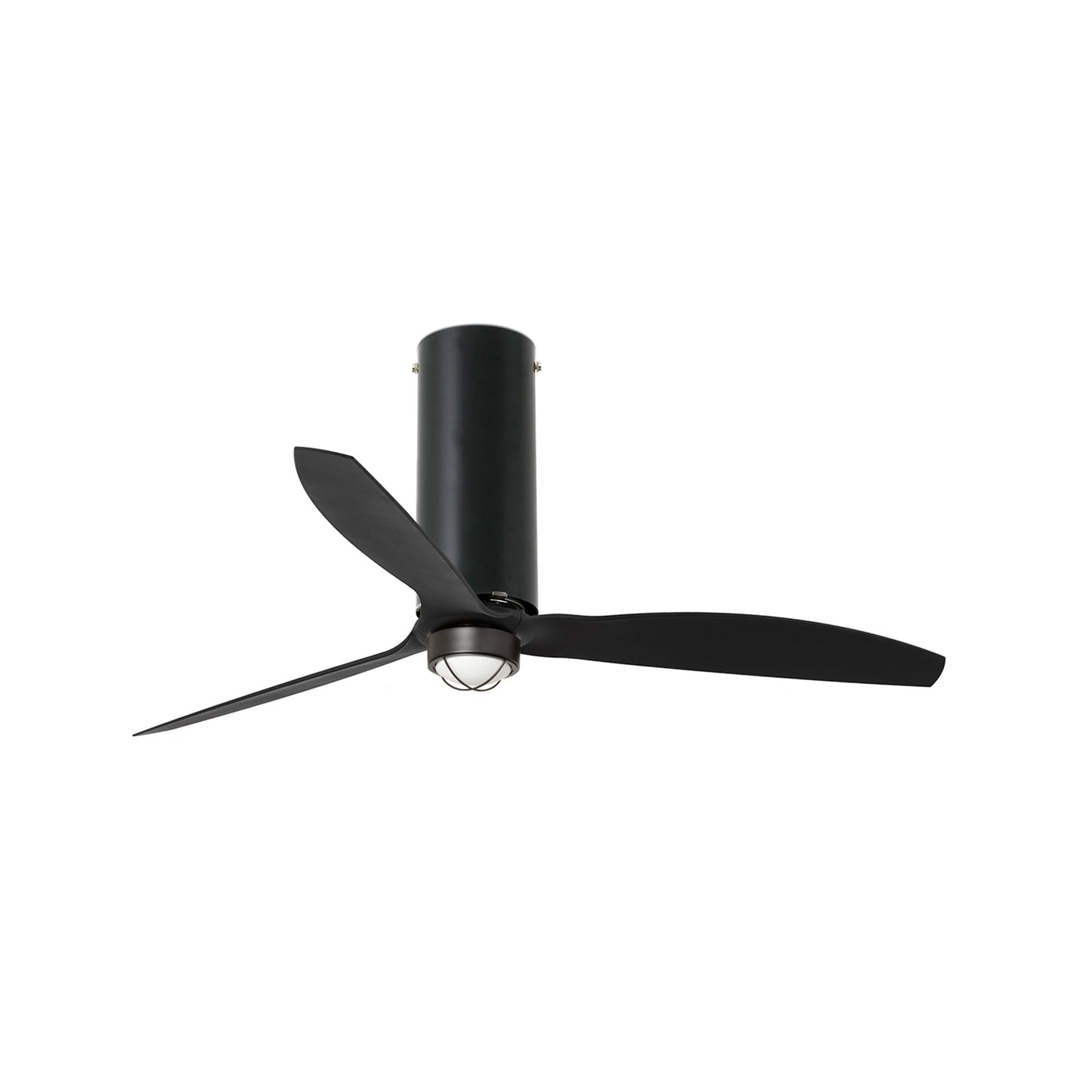 Ventilador de techo LED TUBE FAN M WIZ negro mate FARO modelo 32060WW-10 con luz integrada, motor DC, mando a distancia y ventilación eficiente para el hogar
