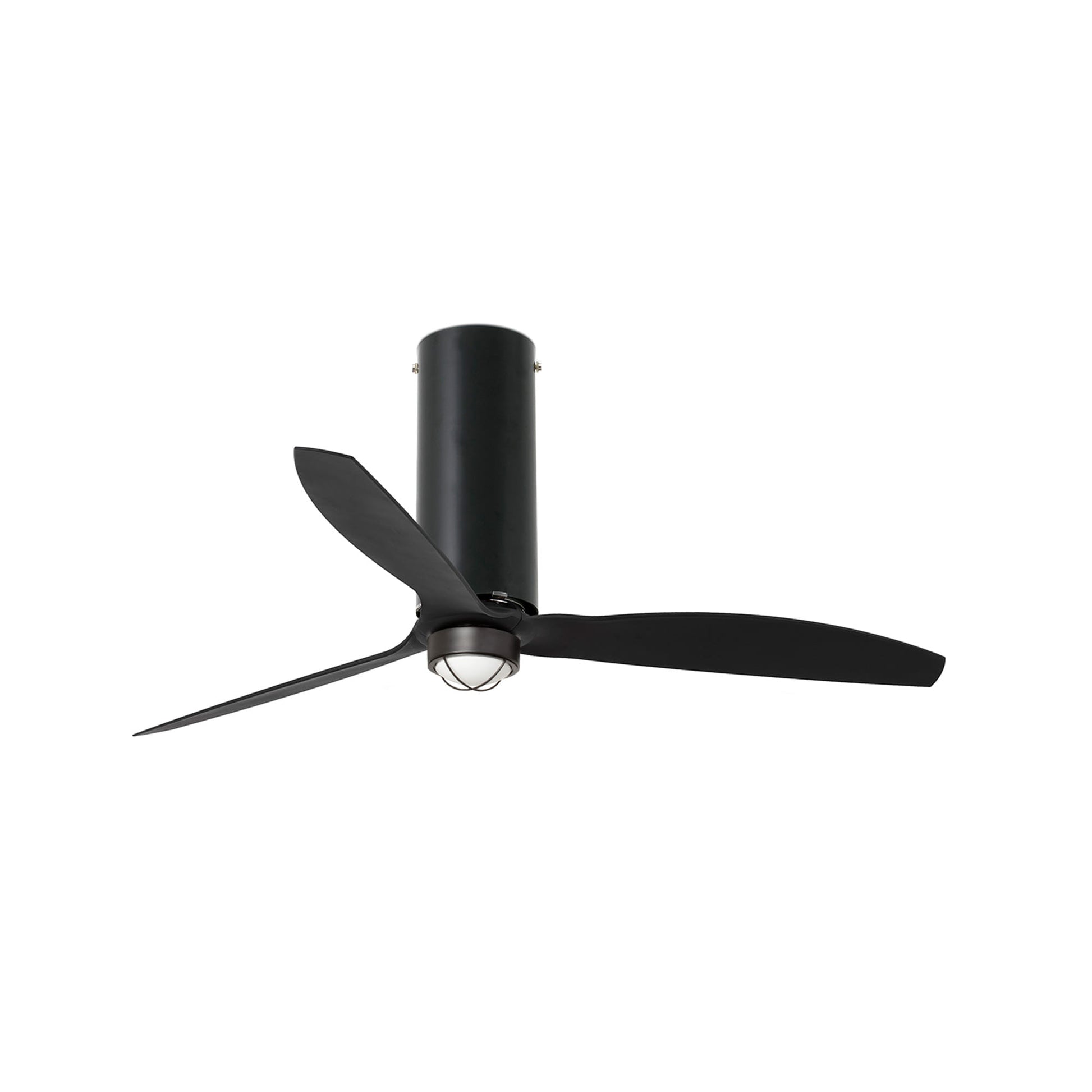 Ventilador de techo LED TUBE FAN M WIZ negro mate FARO modelo 32060WW-10 con luz integrada, motor DC, mando a distancia y ventilación eficiente para el hogar