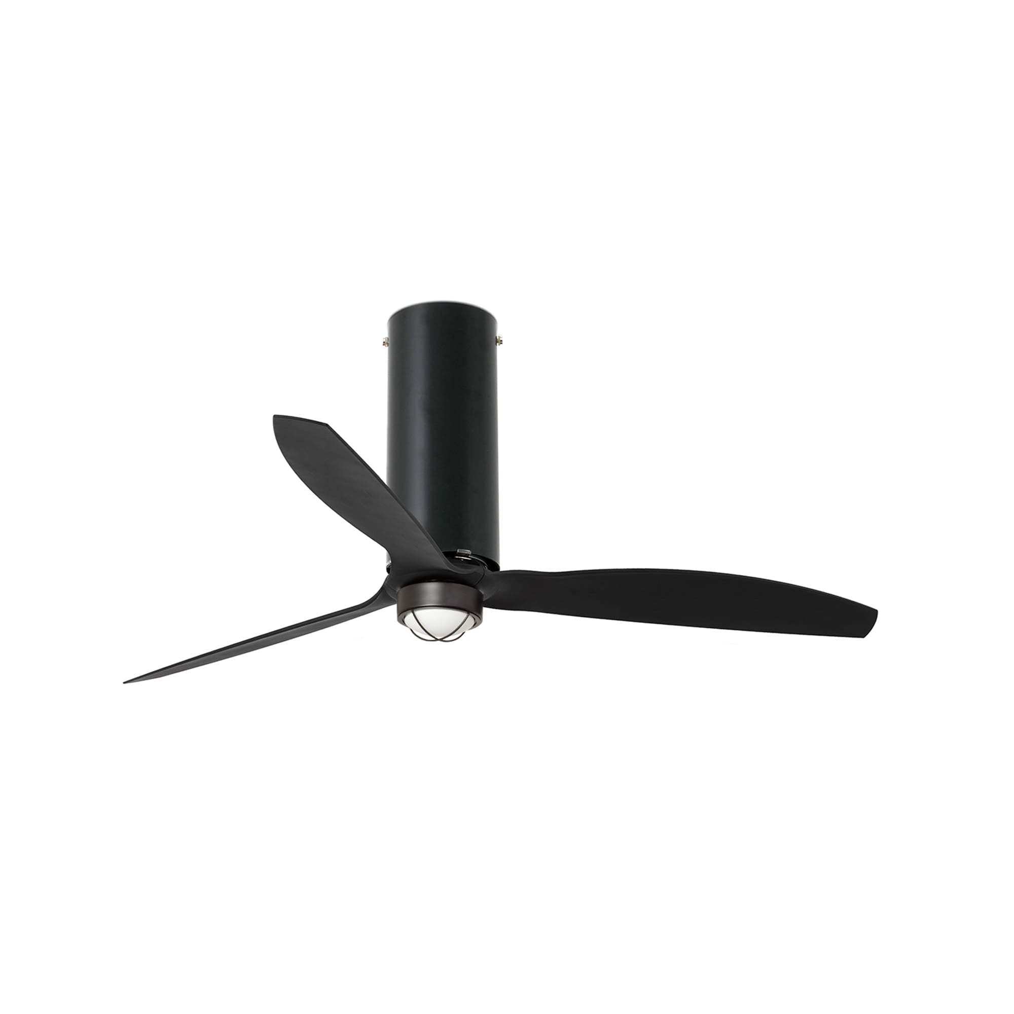 Ventilador de techo LED TUBE FAN M WIZ negro mate FARO modelo 32060WW-10 con luz integrada, motor DC, mando a distancia y ventilación eficiente para el hogar