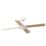 Ventilador de techo Mallorca L blanco mate y arce de FARO modelo 33350DCWW con motor DC, mando a distancia, ventilación sin luz para hogar en acero y plywood