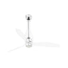 Ventilador de techo ETERFAN M LED transparente FARO 33381WW-9 con motor DC, mando a distancia, función inversa e iluminación integrada para ventilación en el hogar