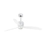 Ventilador de techo LED Deco Fan M cromo WIZ FARO 33394DWW-9 con luz, mando a distancia, motor DC, inversión de aire y ventilación para hogar