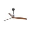 Ventilador de techo DECO FAN M Negro Mate con Palas Nogal WIZ de FARO modelo 33395DWW, motor DC, mando a distancia, función inversa y diseño moderno para ventilación del hogar