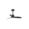 Ventilador de techo JUST FAN S Negro Mate de FARO modelo 33424WW, sin luz, motor DC eficiente, mando a distancia incluido, ideal para ventilación en hogar y techos inclinados
