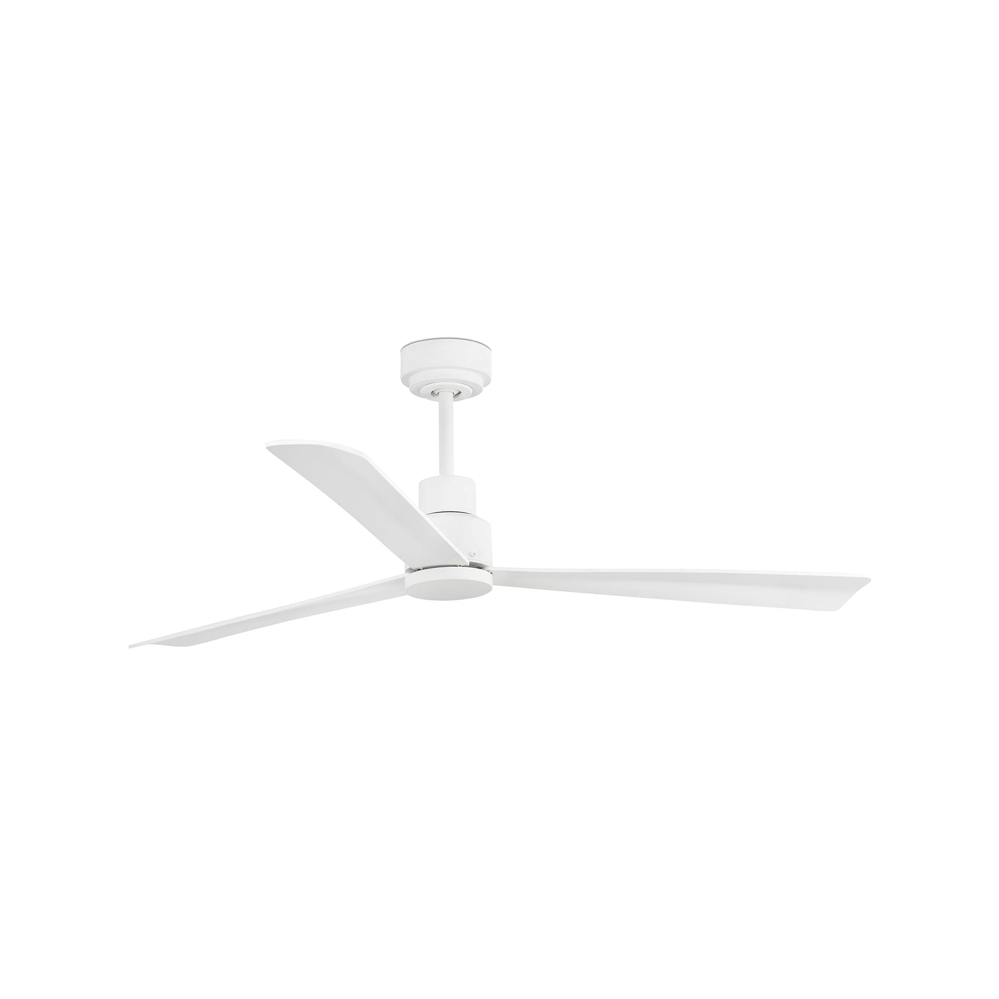 Ventilador de techo Nassau M blanco mate WIZ de Faro modelo 33487WW con motor DC, mando a distancia, función inversa reversible y silencioso para hogar.