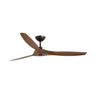 Ventilador de techo MOREA L marrón/nogal oscuro WIZ FARO 33511WW con motor DC, mando a distancia y diseño para techos inclinados, ventilación sin luz para el hogar