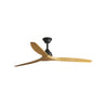 Ventilador de techo ALO L negro mate con madera arce WIZ de Faro 33718DCWW, motor DC sin luz, 6 velocidades, mando a distancia, ventilación para hogar, salón y dormitorio