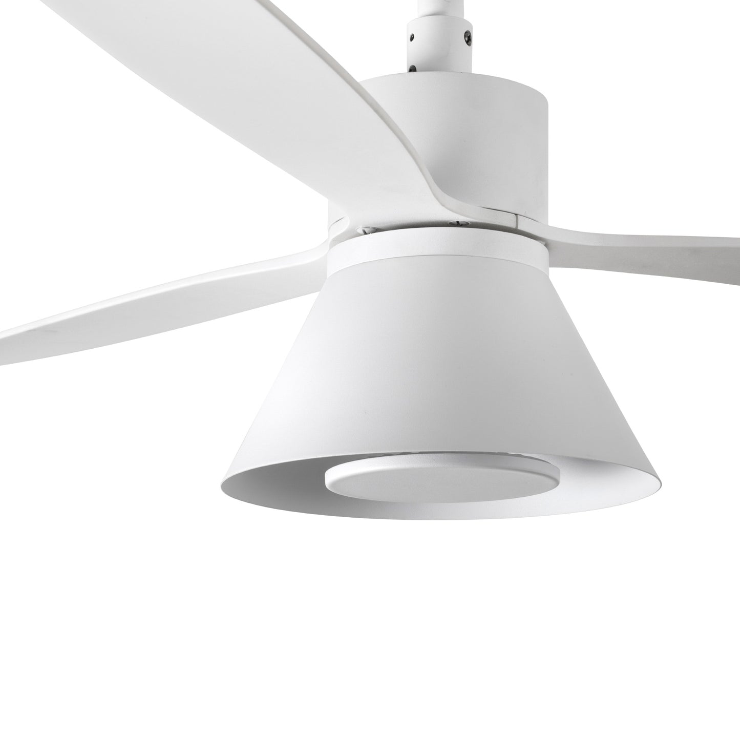 Kit de luz cono blanco CCT dimable para ventilador AMELIA FARO 33763, accesorio LED regulable en blanco mate para iluminación hogar y ventilación