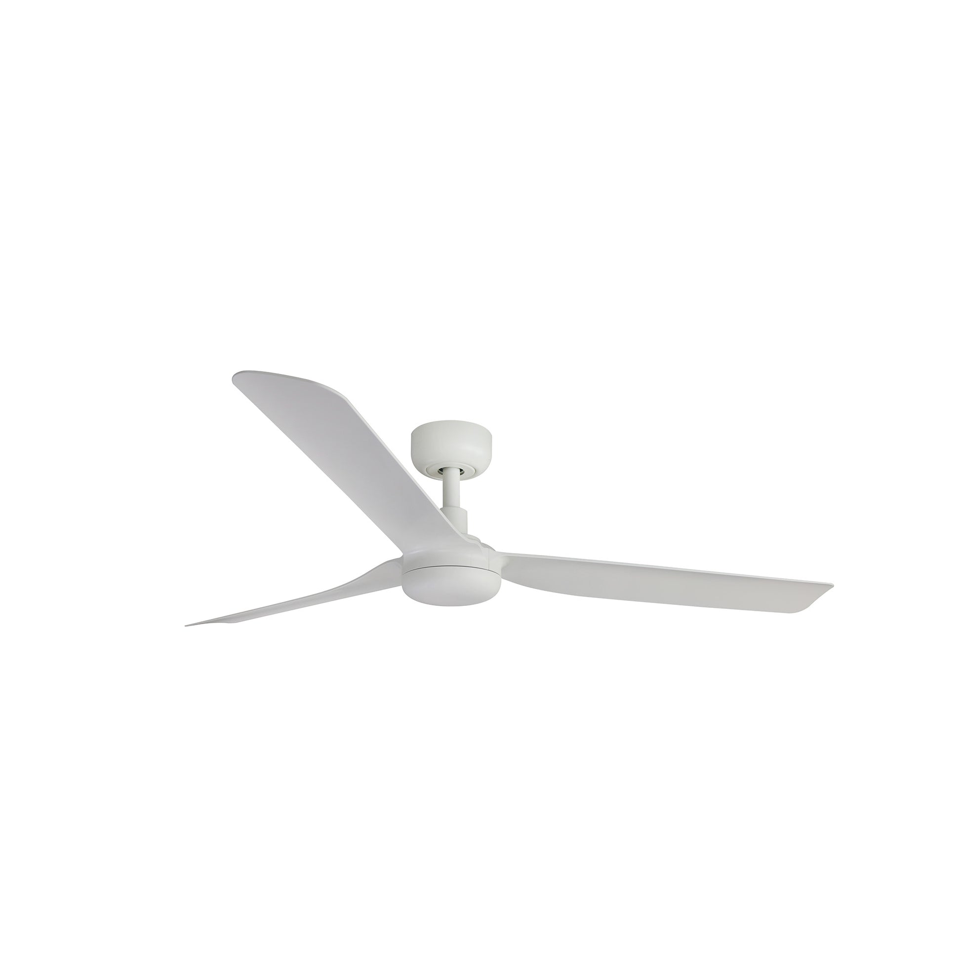 Ventilador de techo PUNT M blanco modelo 33814 de Faro, con motor DC eficiente, función inversa para verano e invierno, mando a distancia y compatible con techos inclinados, ideal para ventilación en el hogar fabricado en ABS duradero.