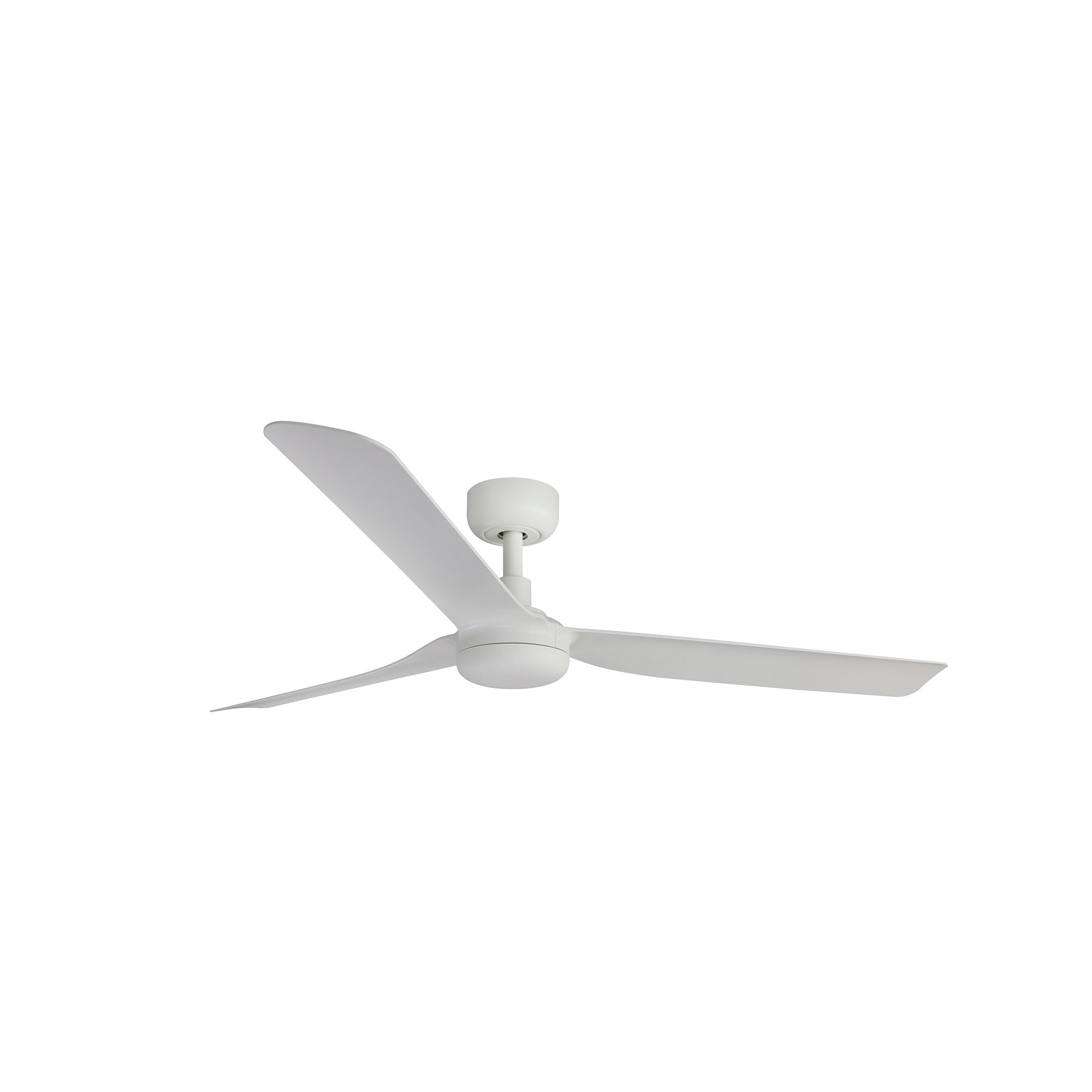 Ventilador de techo PUNT M blanco modelo 33814 de Faro, con motor DC eficiente, función inversa para verano e invierno, mando a distancia y compatible con techos inclinados, ideal para ventilación en el hogar fabricado en ABS duradero.