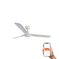 Ventilador de techo PUNT M blanco modelo 33814WT FARO con tecnología TUYA smart, motor DC, función inversa y diseño minimalista para hogar inteligente.