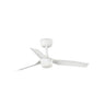 Ventilador de techo con luz LED MINI PUNT S blanco mate FARO 33820WW-1TW, motor DC silencioso 6 velocidades para ventilación en sala de estar o dormitorio