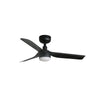 Ventilador de techo LED MINI PUNT S negro mate FARO 33822WW-1TW con luz regulable, motor DC, mando a distancia y compatible con techos inclinados para ventilación y confort doméstico