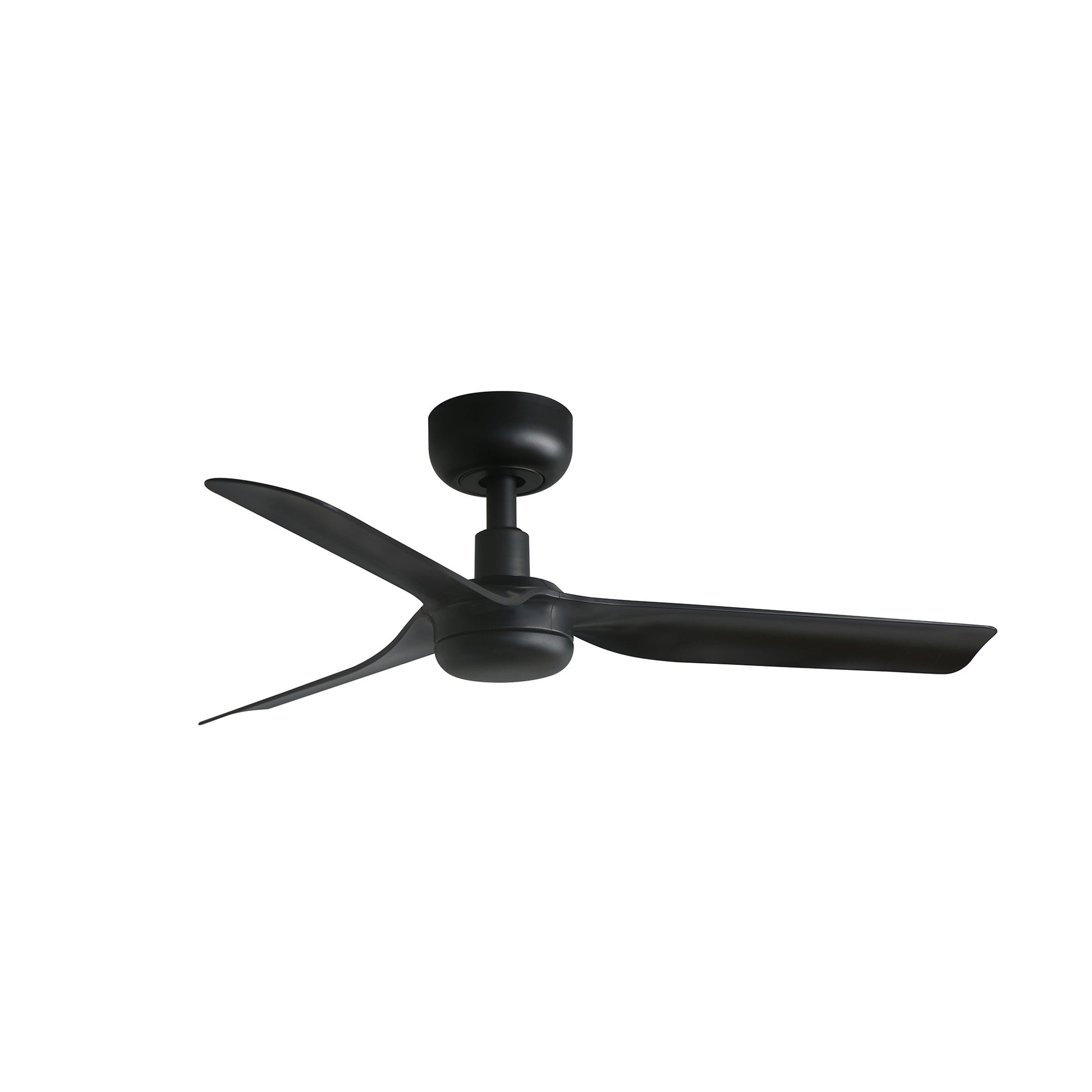Ventilador de techo MINI PUNT S negro mate WIZ FARO 33822WW, sin luz, motor DC eficiente, mando a distancia, función inversa para techos inclinados y estructura ABS duradera.