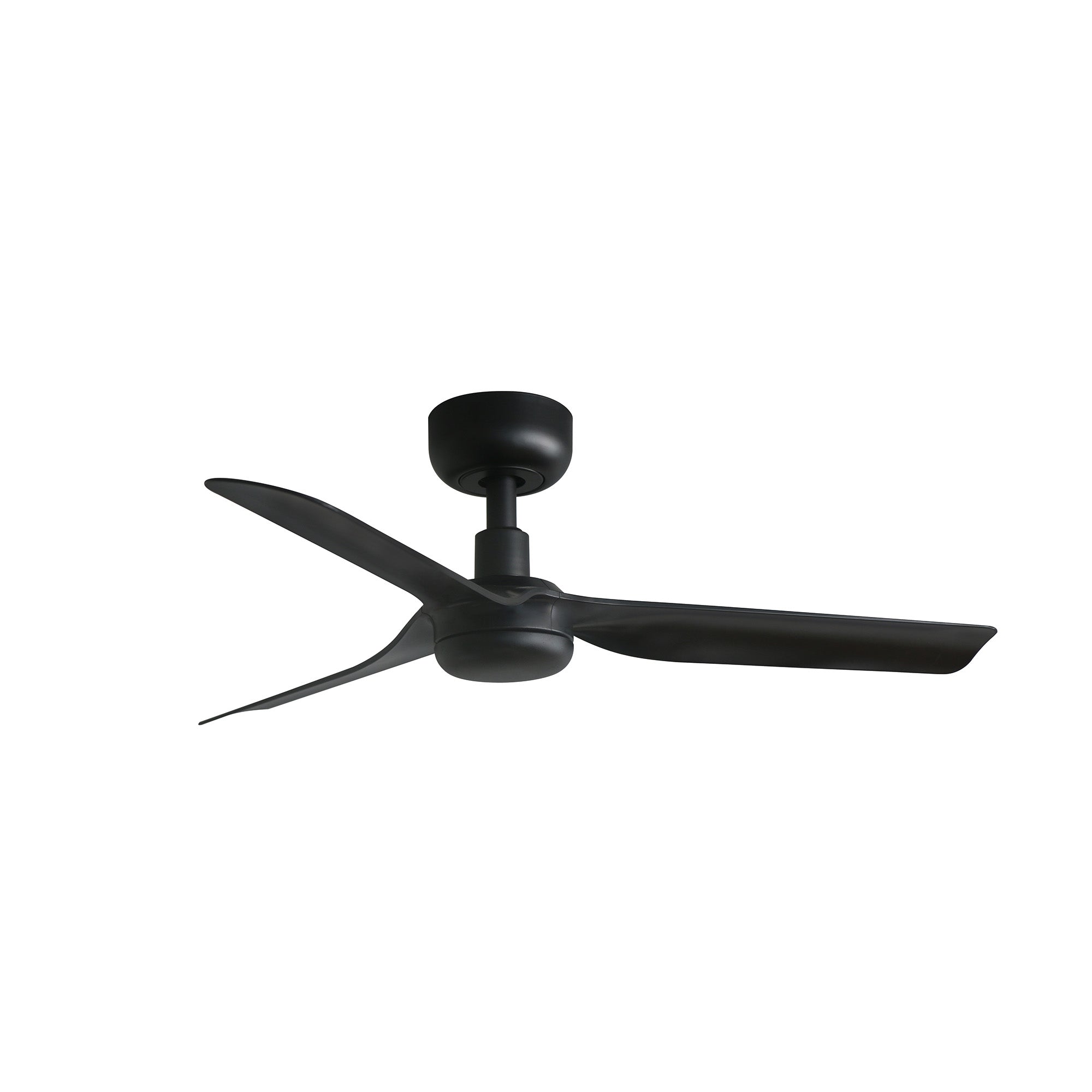 Ventilador de techo MINI PUNT S negro mate WIZ FARO 33822WW, sin luz, motor DC eficiente, mando a distancia, función inversa para techos inclinados y estructura ABS duradera.