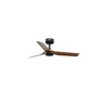 Ventilador de techo MINI PUNT S negro/nogal FARO 33823WW con motor DC, mando a distancia, función inversa y sin luz para ventilación en hogar y oficina