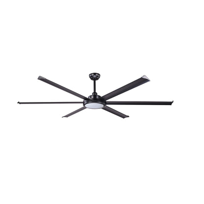 Ventilador de techo Rotterdam 20 XL LED negro mate de Faro Barcelona (modelo 34203-130) con luz LED integrada, motor DC eficiente, 6 velocidades, mando a distancia y función inversa para ventilación en espacios grandes.