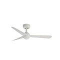 Ventilador de techo SFERA S blanco modelo 34270 de FARO, diseño moderno sin luz con motor DC eficiente para estancias pequeñas y techos inclinados, incluye mando a distancia para ventilación óptima en interiores.