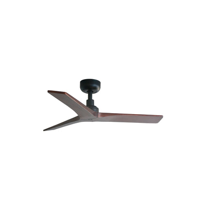 Ventilador de techo KLIM S negro y nogal oscuro FARO 34278WW con mando a distancia, madera y acero