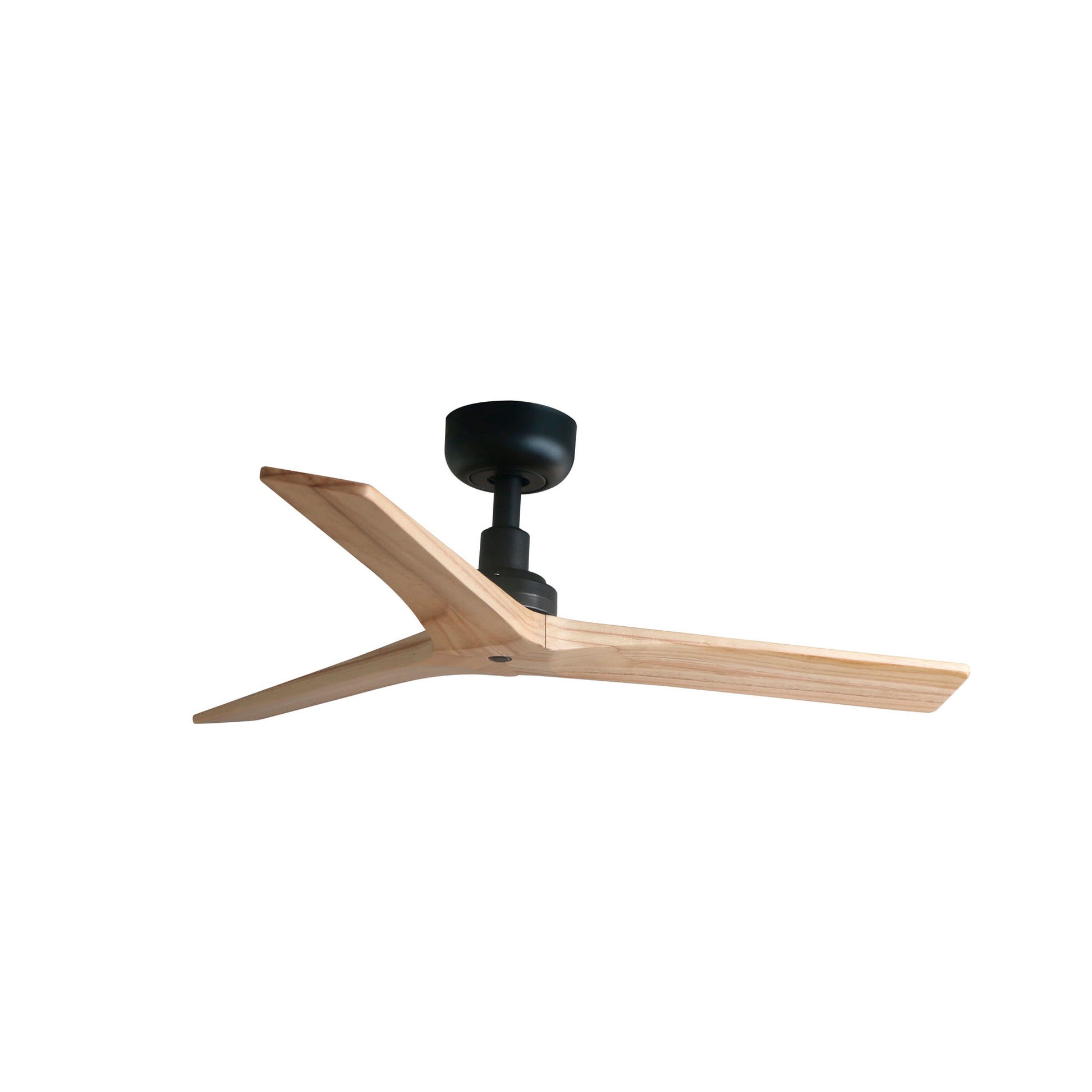Ventilador de techo KLIM S Faro negro pino 34284WW, motor DC reversible sin luz, ventilación con mando a distancia, madera FSC.