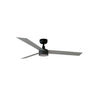 Ventilador de techo LED CRUISER L negro/aluminio FARO con luz integrada, motor DC, mando a distancia para ventilación hogareña en verano