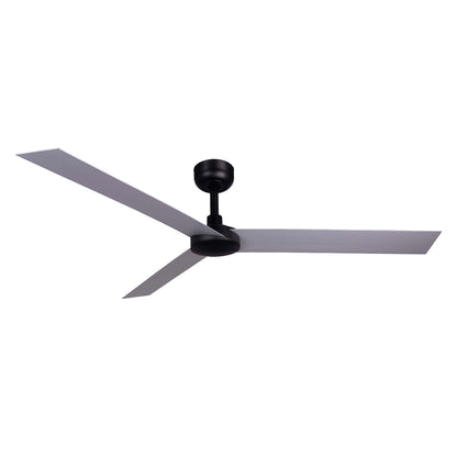 Ventilador de techo CRUISER XL negro/aluminio WIZ FARO 34287WW con motor DC, mando a distancia, función inversa para techos inclinados y eficiencia energética