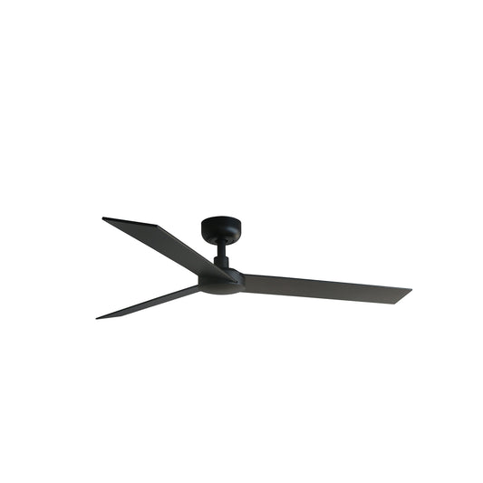 Ventilador de techo RUDDER L negro/nogal WIZ de FARO 34298WW, motor DC, palas reversibles, sin luz, mando a distancia, ventilación para hogar y oficina